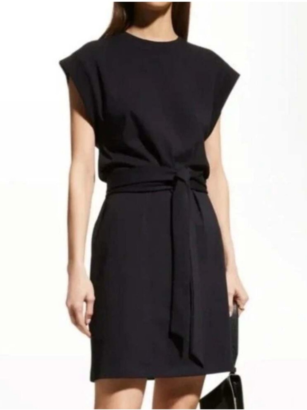 Vince Black Tied-Waist Dress